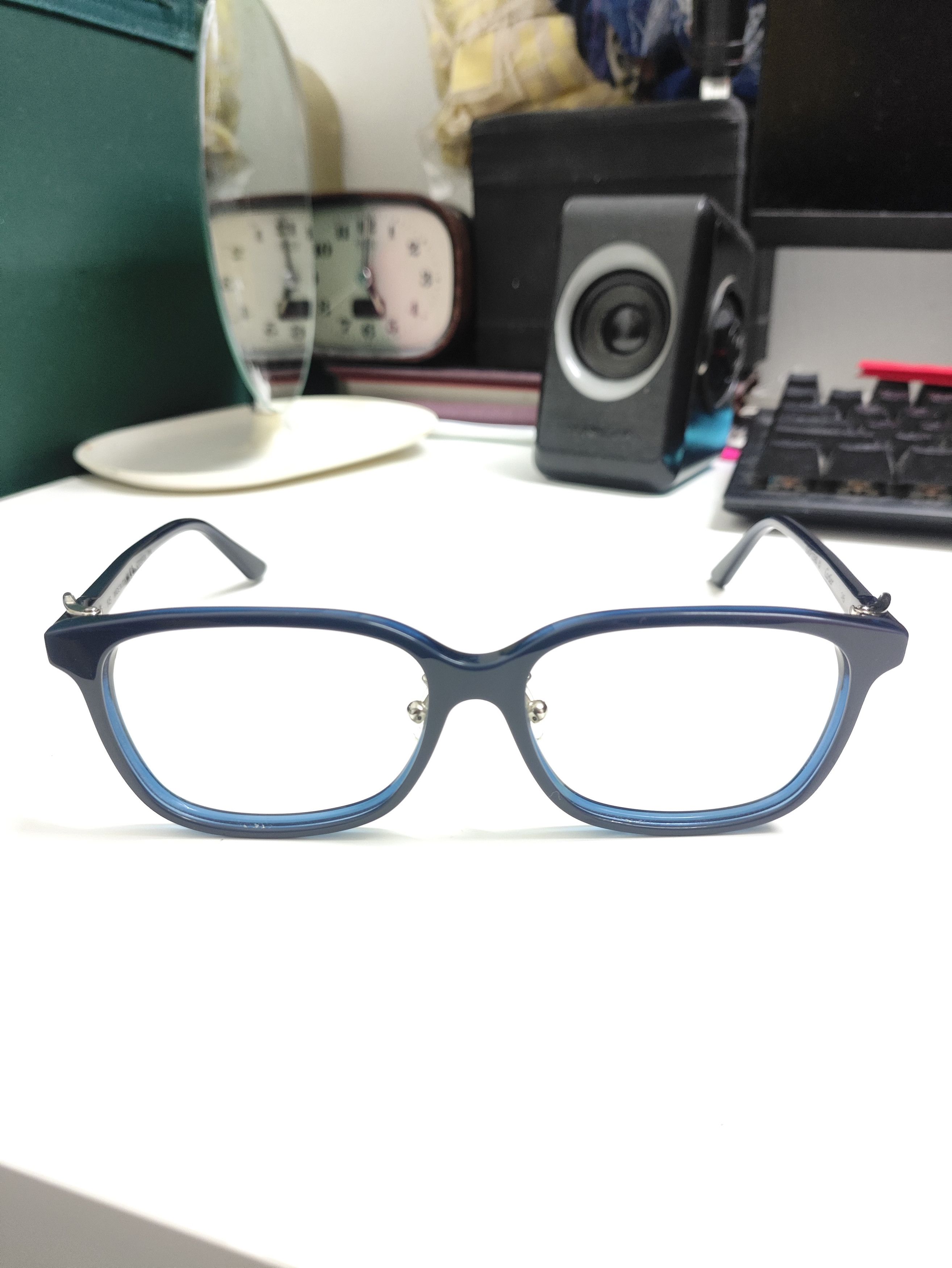 Cartier Cartier Rectangular Shape Eyeglass Frame CT0187OA Blue Size ONE SIZE - 5 Thumbnail