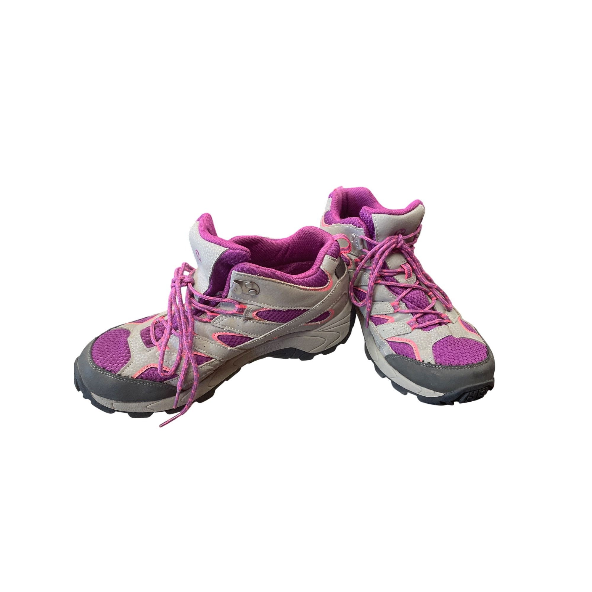 Merrell Merrell Womens gray pink leather waterproof Hiking Shoes Sne Size US 6 / IT 36 - 2 Thumbnail