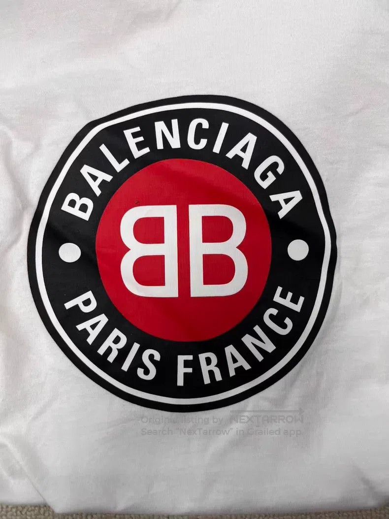Balenciaga Balenciaga Double B Circle Logo Printed Crew Neck Short Sl Size US XS / EU 42 / 0 - 3 Thumbnail