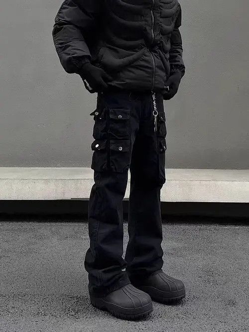 Japanese Brand × Jean Street Retro Heavyweight Multi-Pocket Cargo Jeans Size US 32 / EU 48 - 1 Thumbnail
