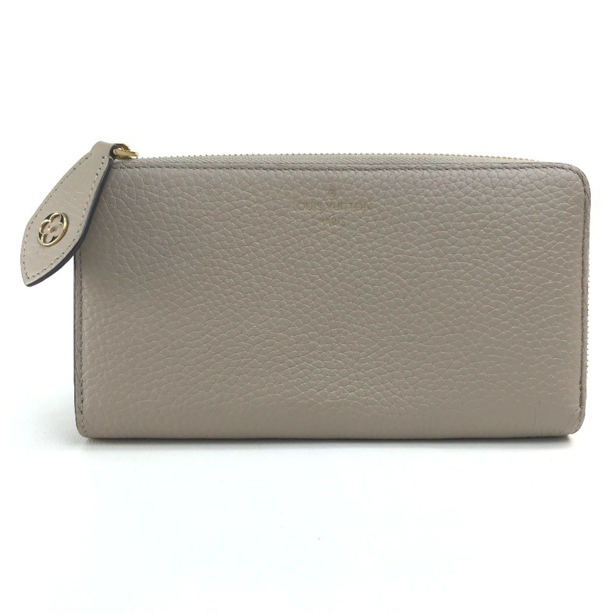 Louis Vuitton LOUIS VUITTON M63104 Monogram Flower Portefeuille Comete Zippy Wallet, Taurillon Leather, Women's, Gallé Pattern, Beige with Gold Hardware Size ONE SIZE - 1 Thumbnail