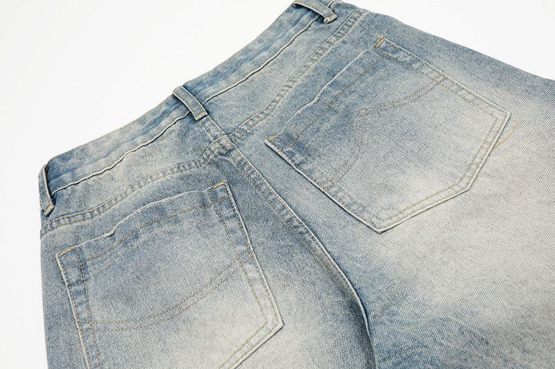 Vintage American retro patchwork loose curved jeans for men Size US 32 / EU 48 - 5 Thumbnail