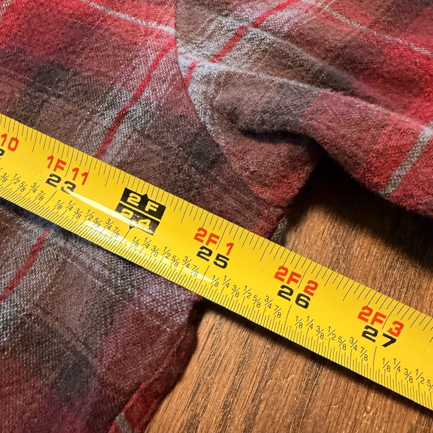 Buck Mason Buck Mason Mens XL Plaid Flannel Long Sleeve Button Shirt Red Size US XL / EU 56 / 4 - 7 Thumbnail