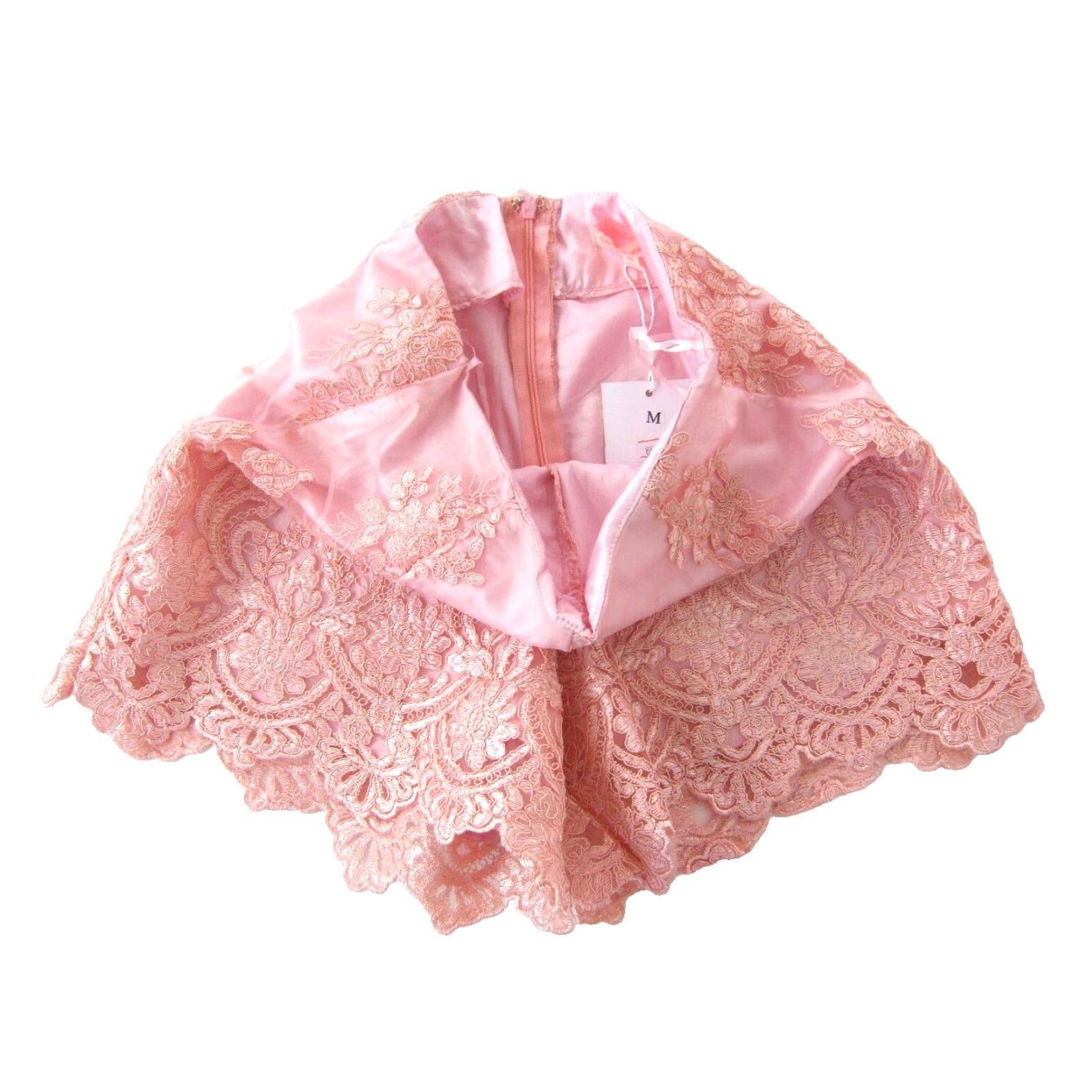 Vintage Solaris Style NWT Pink Lace Floral High Rise Victorian Shorts Medium Womens Shorts Size 32" / US 10 / IT 46 - 7 Thumbnail