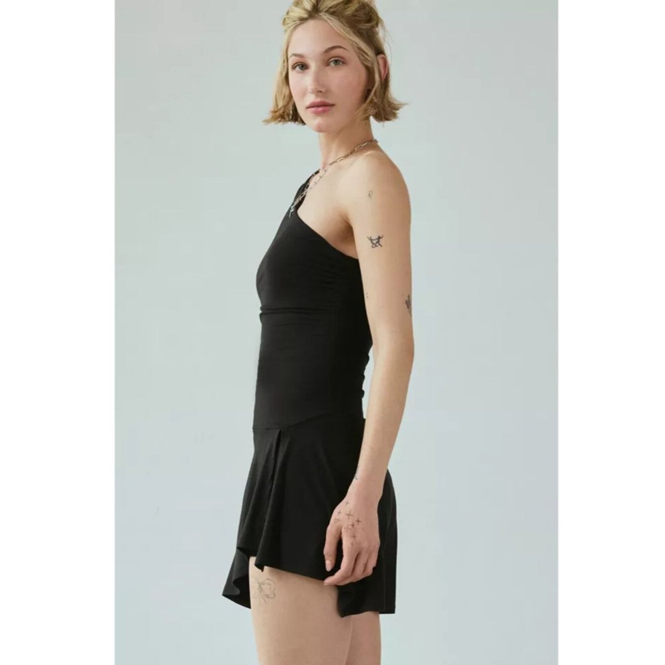 Urban Outfitters New Urban Outfitters Black Monica Asymmetrical One-Shoulder Size 38" / US 16 / IT 52 - 2 Thumbnail