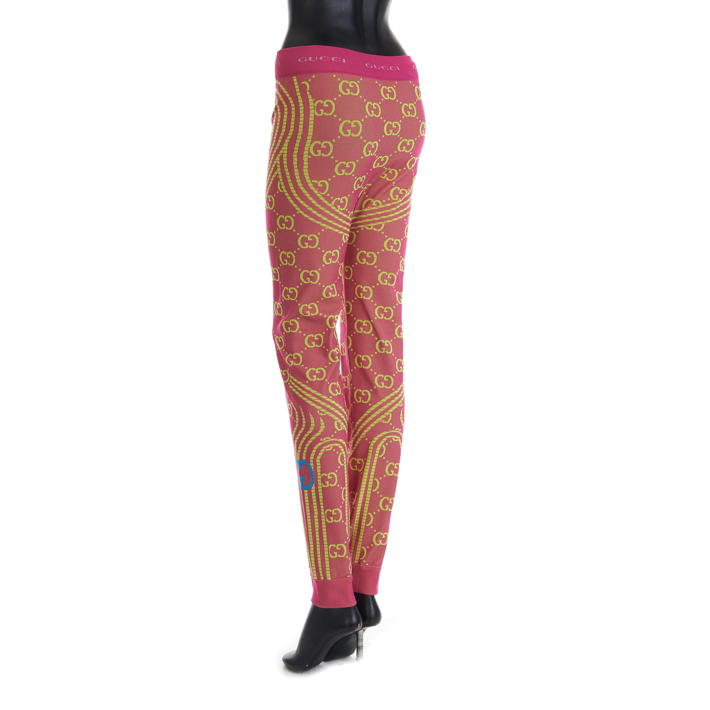 Gucci GG Jacquard Tubular Jersey Leggings Size S Size 27" / US 4 / IT 40 - 4 Thumbnail