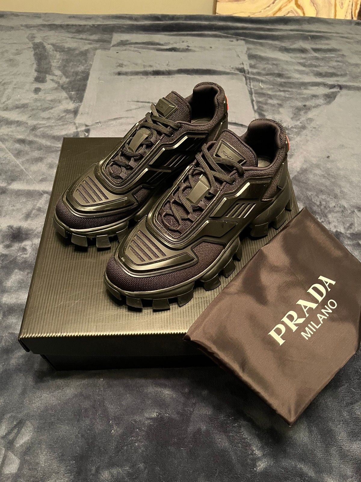 Pre-owned Prada Cloudbust Thunder Black 10 Shoes