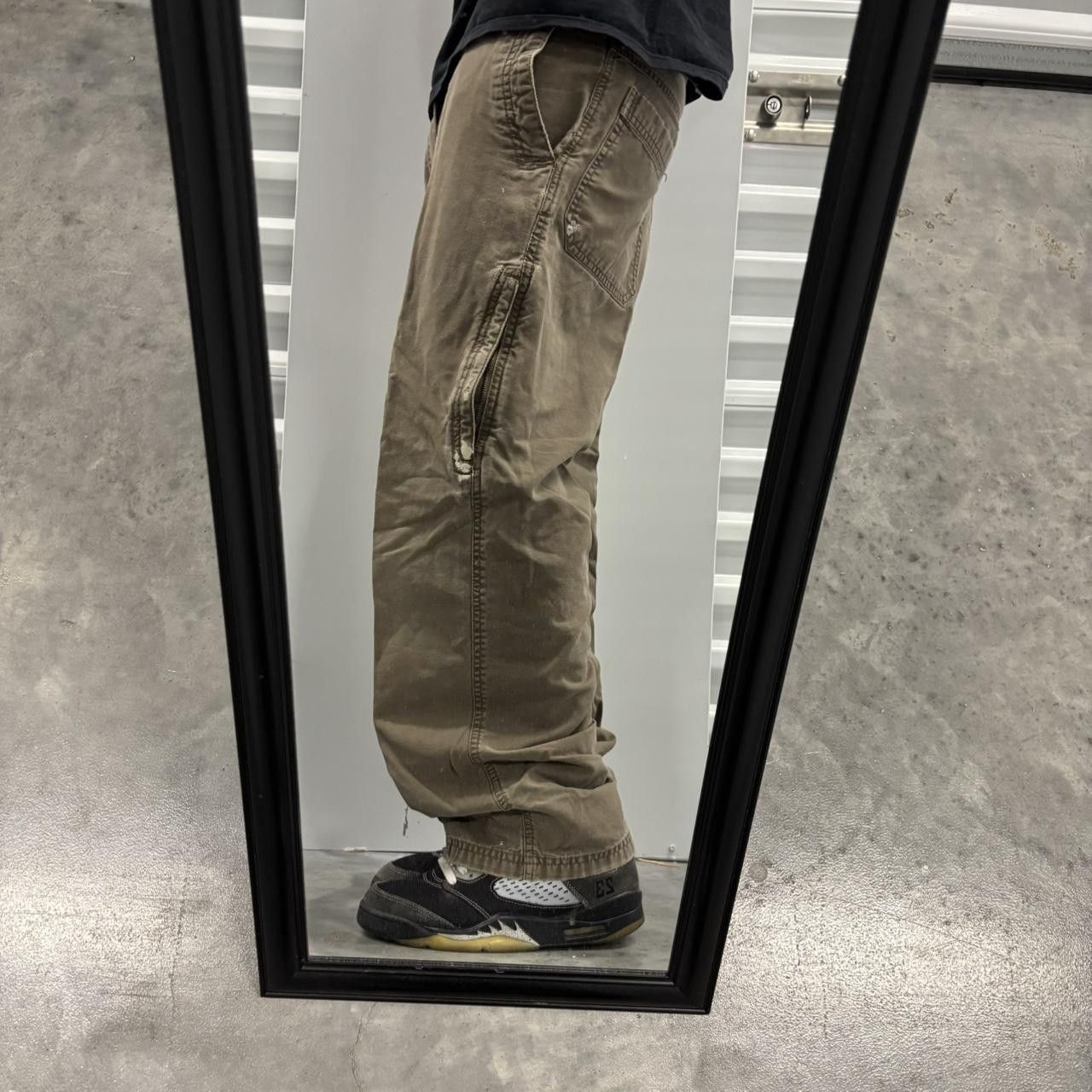 Japanese Brand × Vintage Crazy Vintage Y2K/2000s Faded Brown Streetwear Workwear Pants! Size US 32 / EU 48 - 2 Thumbnail