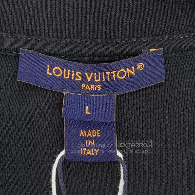 Louis Vuitton Louis Vuitton 25 black logo monogrammed cotton crewneck sh Size US L / EU 52-54 / 3 - 5 Thumbnail