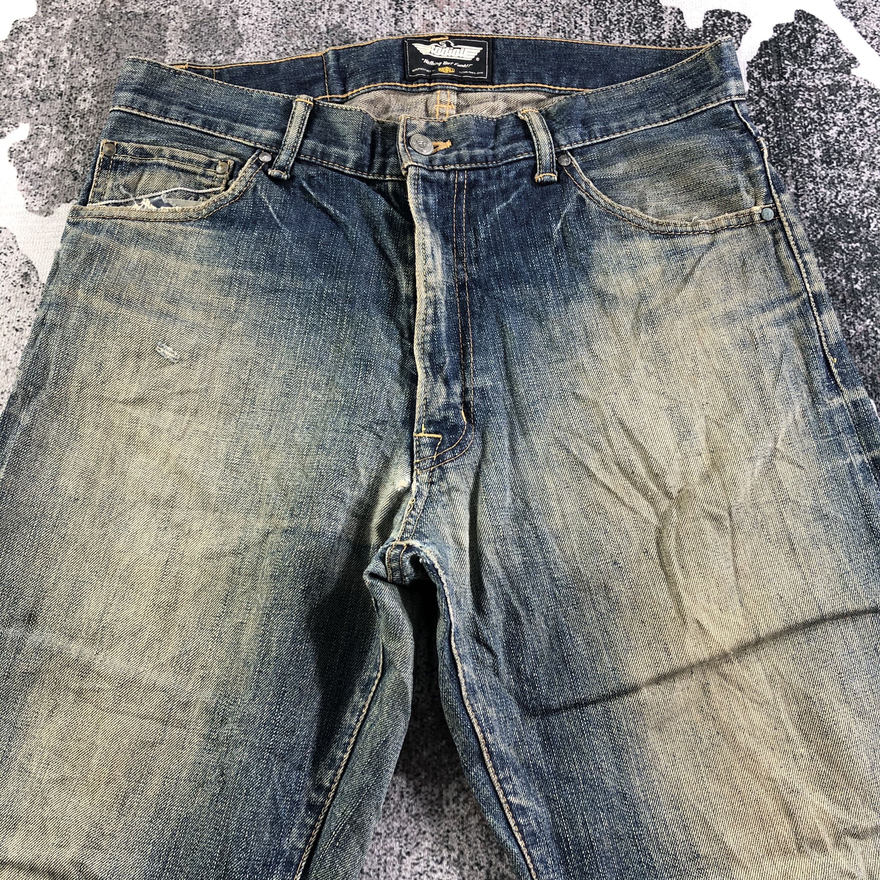 Japanese Brand Vintage Radial Jeans Rusty Wash Denim KJ3139 Size US 34 / EU 50 - 3 Thumbnail