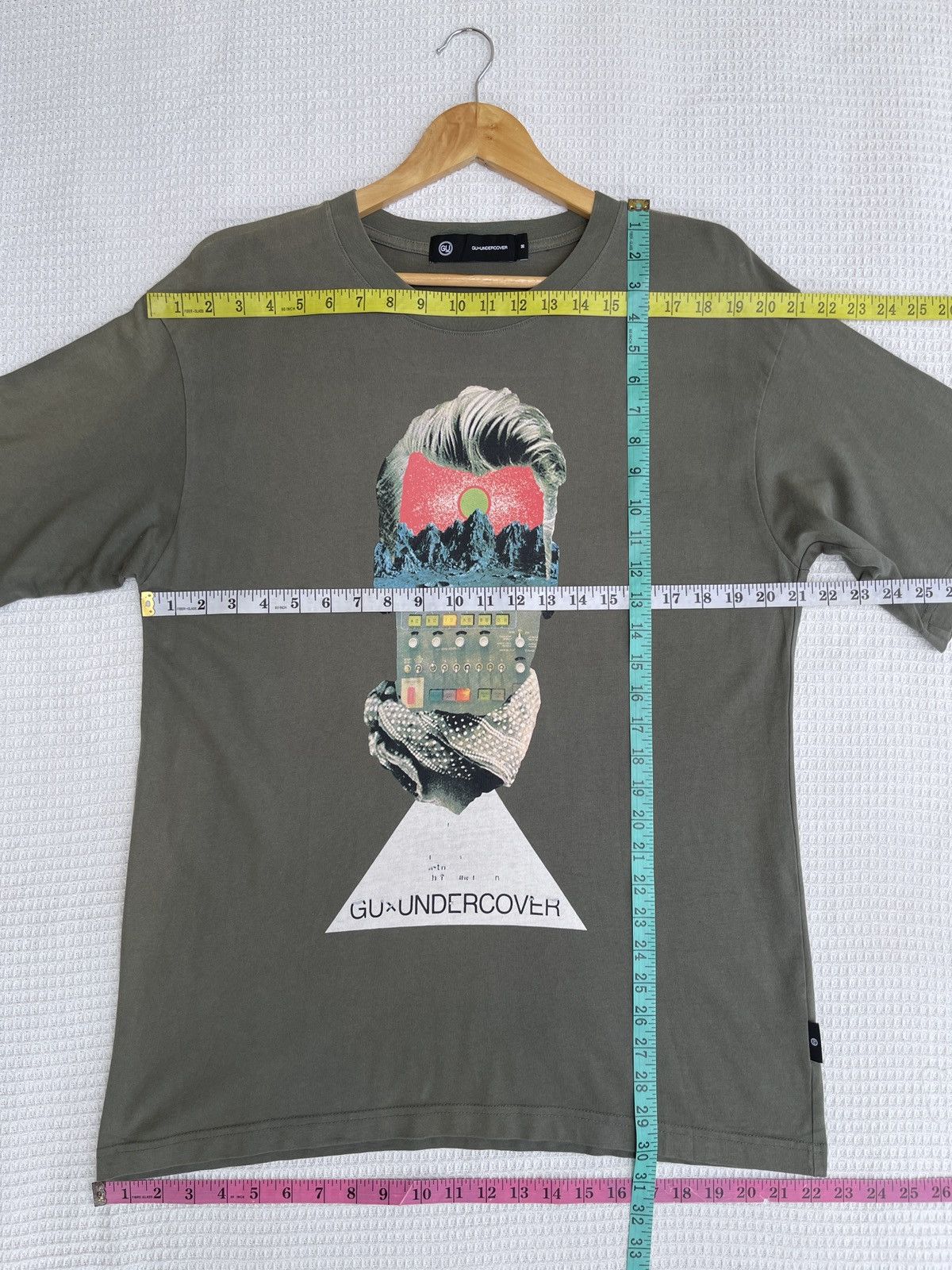 GU Rare🔥Undercover X Gu Army Green Tee Size US L / EU 52-54 / 3 - 10 Thumbnail