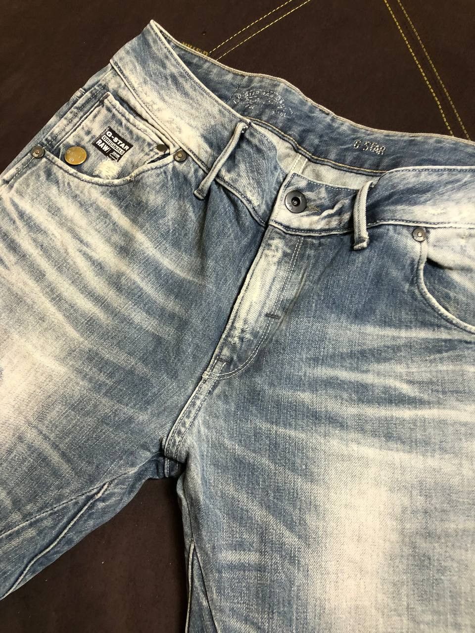 G-Star G-Star Raw Jeans Mens 3D Slim Button Fly Moto Denim Size US 29 - 10 Thumbnail