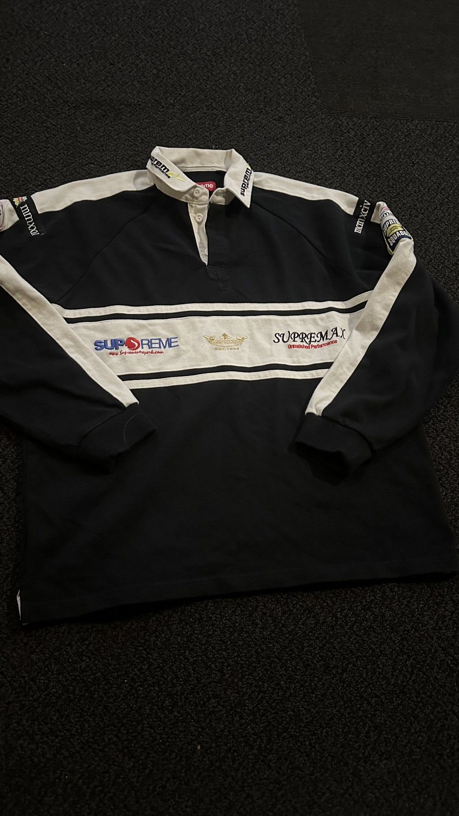 ウェア Supreme S/S RUGBY BLACK XLARGE S/S Rugby – Supreme