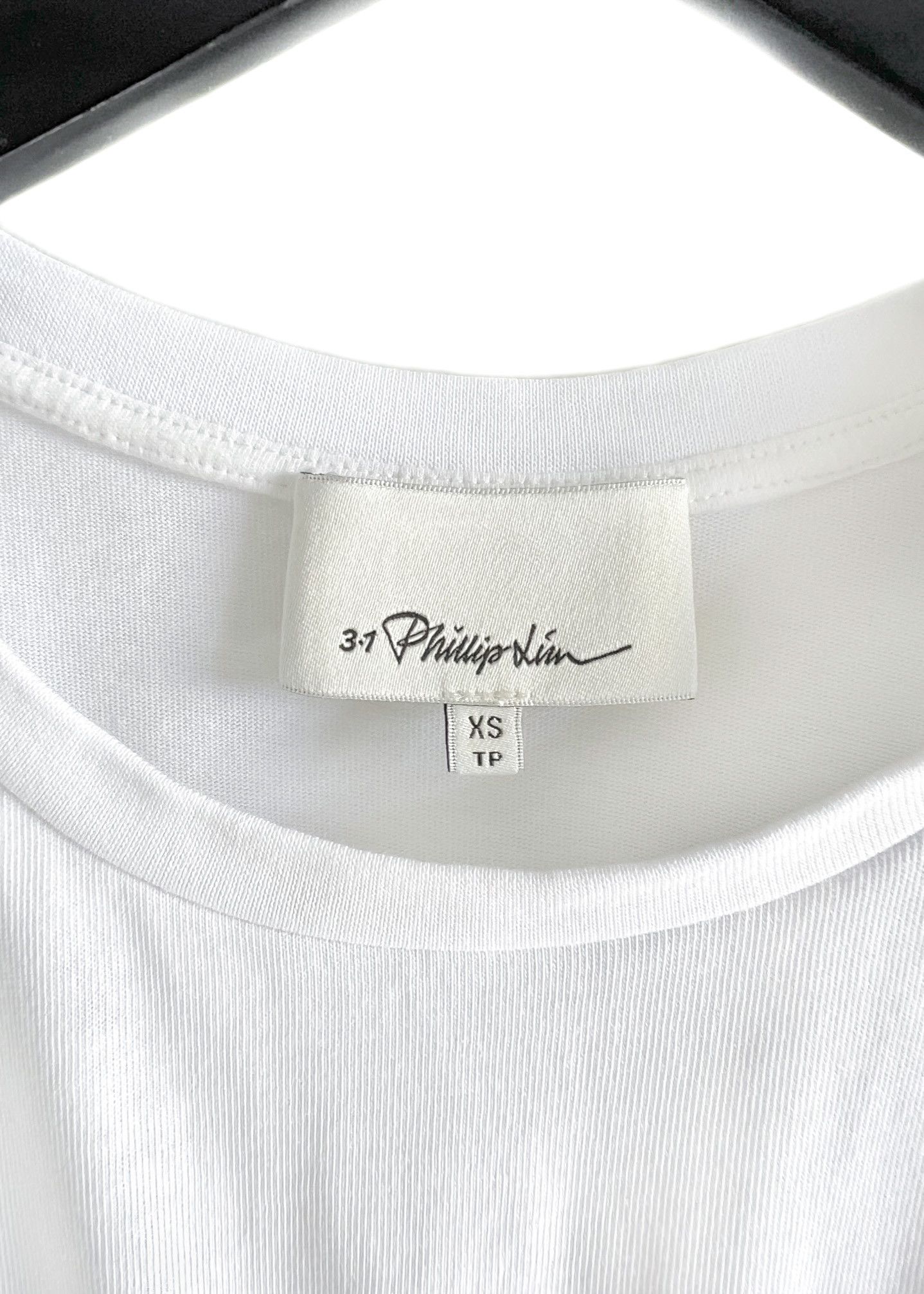 3.1 Phillip Lim 3.1 Phillip Lim White Ruffle Appliqué T-shirt Size XS / US 0-2 / IT 36-38 - 4 Thumbnail