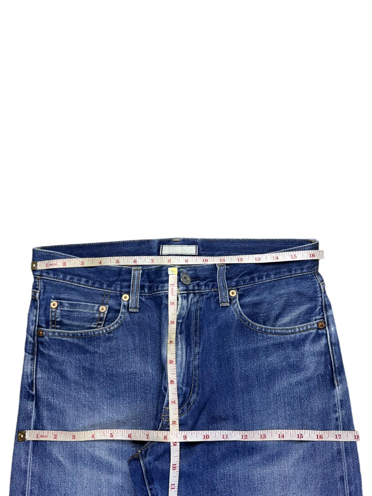 Japanese Brand × Uniqlo Vintage Japanese Uniqlo Selvedge Mud Wash Distressed Jeans Size US 33 - 11 Thumbnail