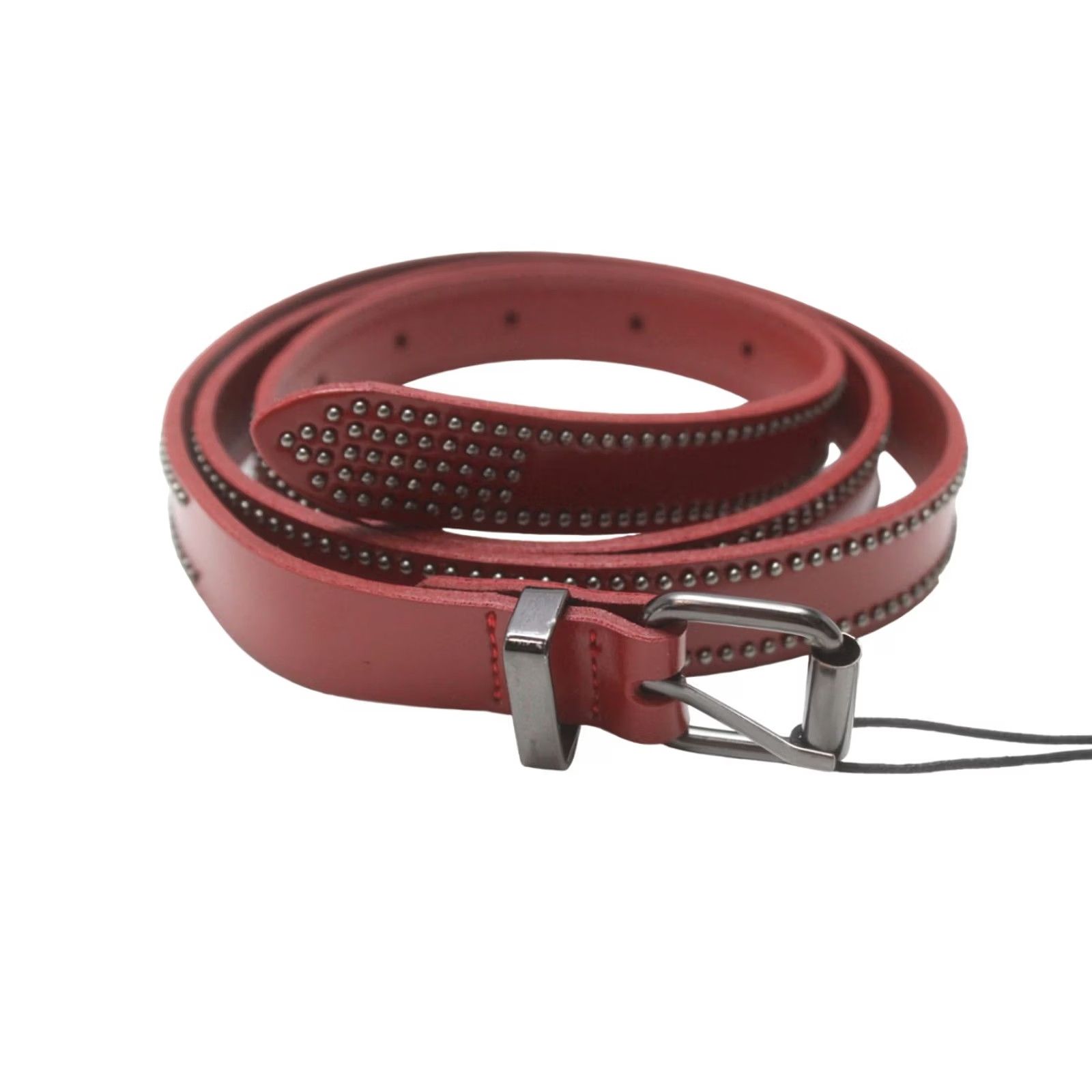 Cop Copine COP COPINE Kano Belt Women's LARGE Genuine Leather Burgundy Stud Detail Belt Size ONE SIZE - 2 Thumbnail