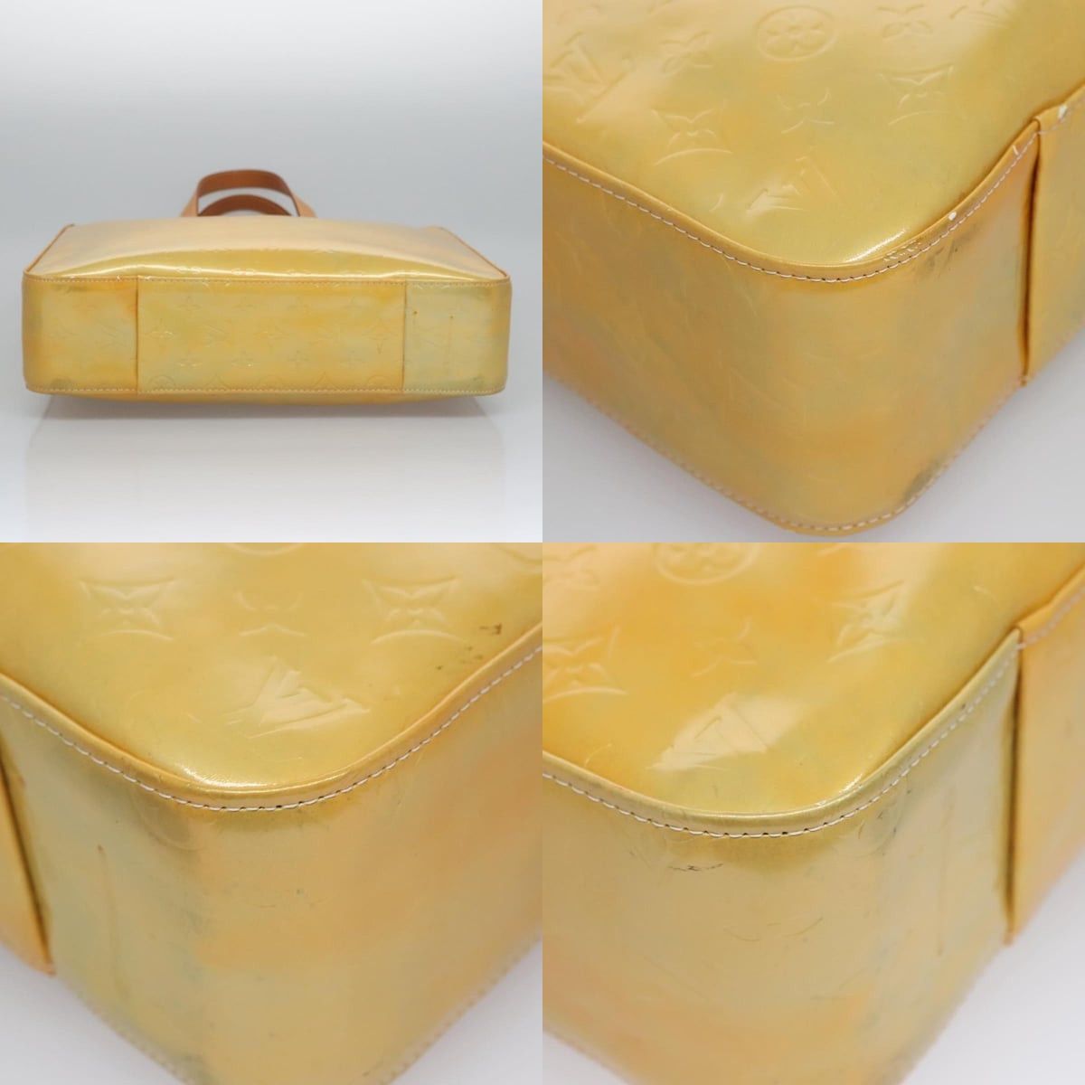 Louis Vuitton LOUIS VUITTON Monogram Vernis Columbus Tote Bag Gris M91028 Size ONE SIZE - 10 Thumbnail