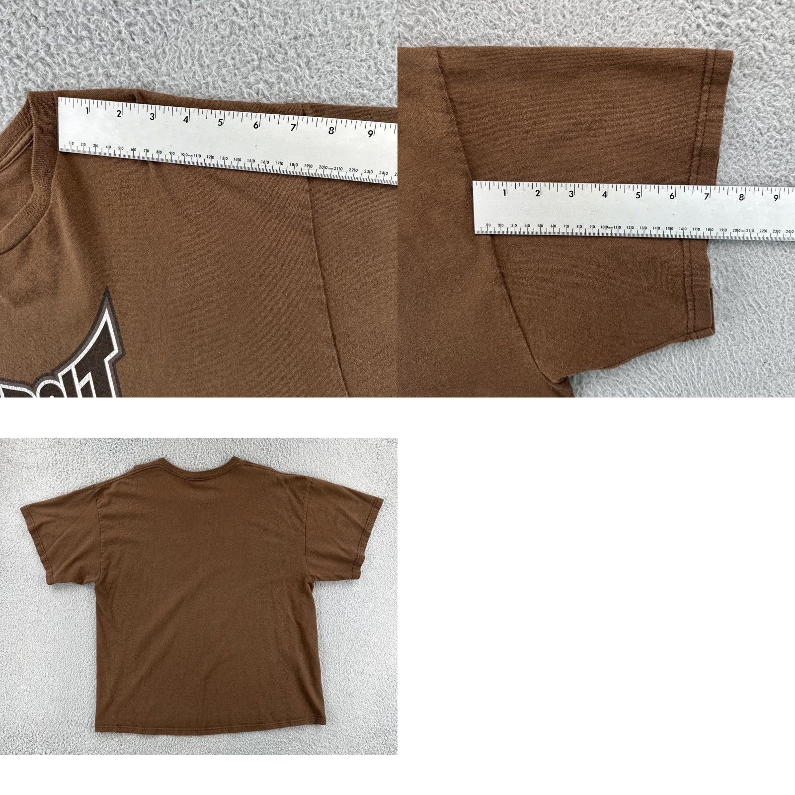 Delta VINTAGE Delta Pro Weight XL Brown Shirt Mens Y2K Logo Spell Out Graphic Print Size US XL / EU 56 / 4 - 9 Thumbnail