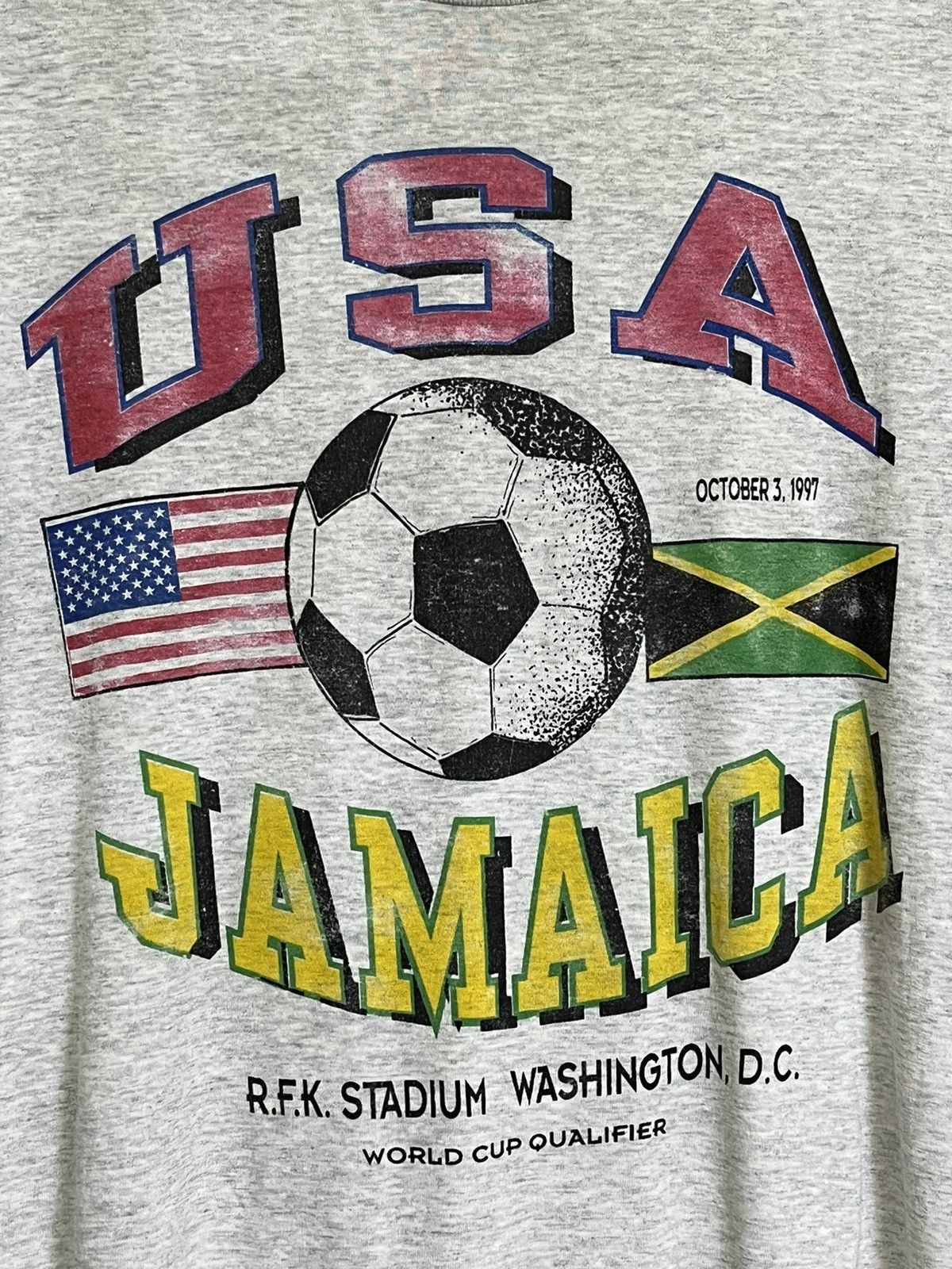 Vintage VINTAGE 90s USA VS JAMAICA WORLDCUP QUALIFIER L/S T SHIRT Size US XXL / EU 58 / 5 - 3 Thumbnail