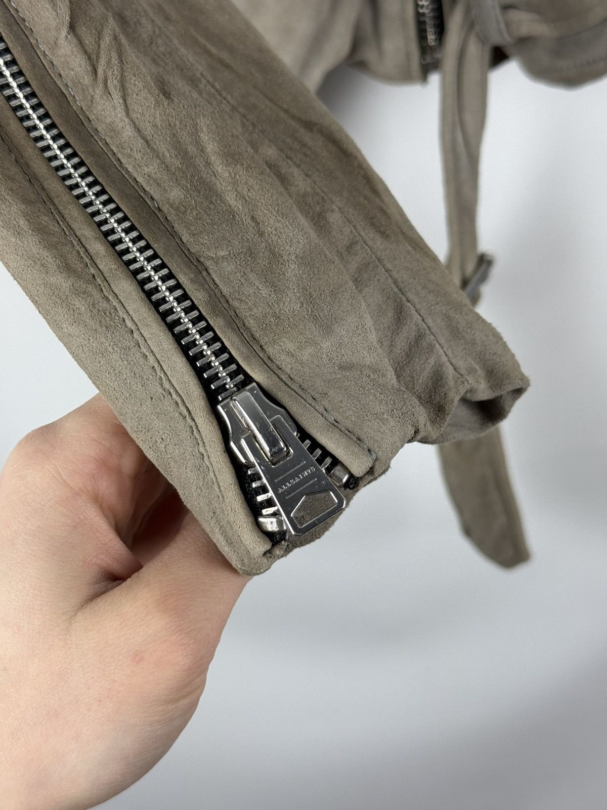 Allsaints Allsaints Suede Balfern Biker Ladies Belted Jacket Size XS / US 0-2 / IT 36-38 - 9 Thumbnail