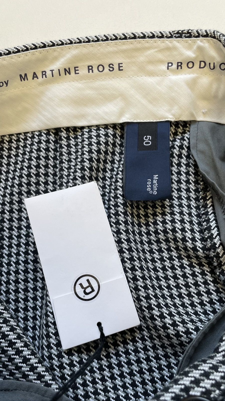 Martine Rose Houndstooth Check Cotton Panelled Trousers Size US 32 / EU 48 - 8 Thumbnail