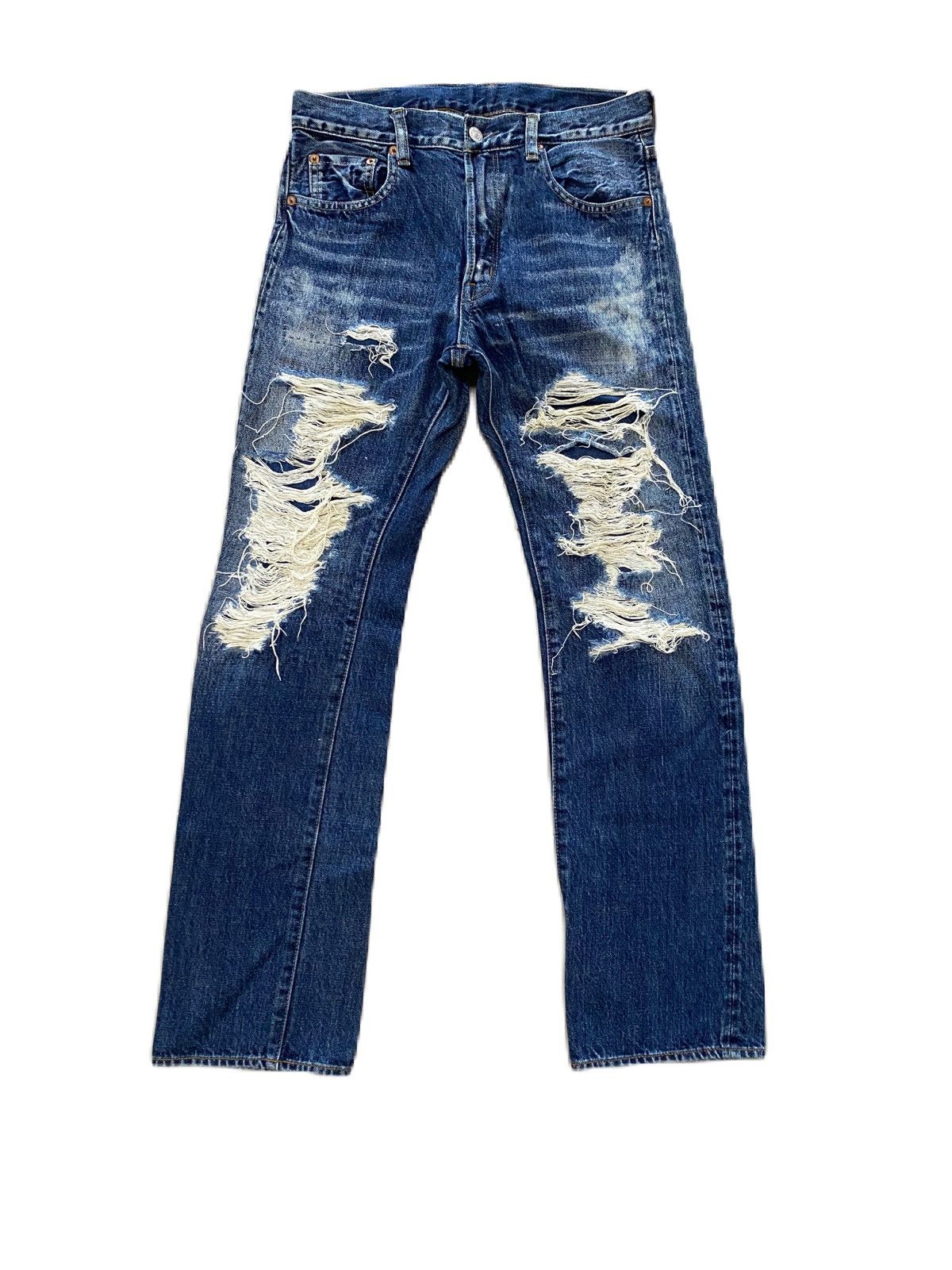 Kapital THRASHED JAPAN BRAND FLY BUTTON SELVEDGE DENIM & DUGAREE Size US 29 - 1 Thumbnail