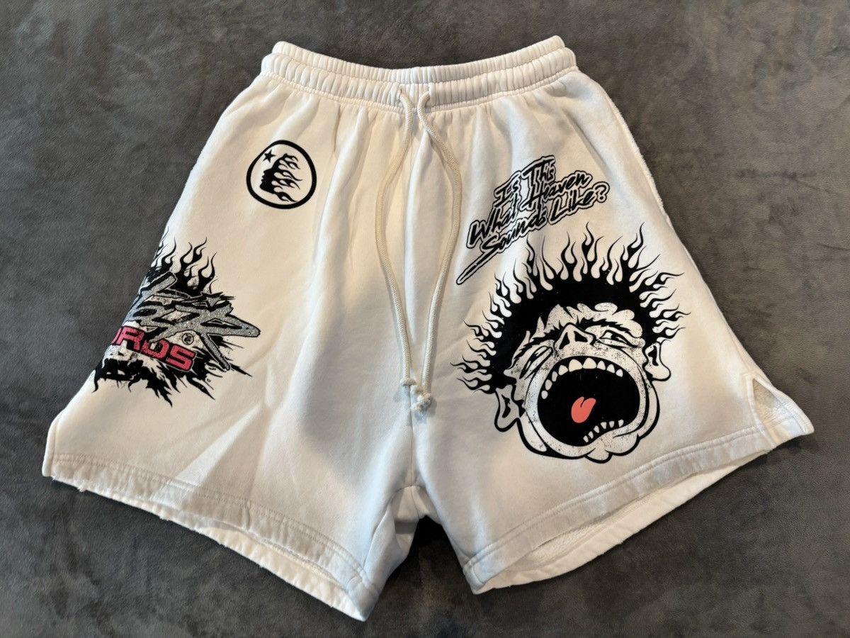HELLSTAR Hellstar Records White Glitter Shorts Size US 30 / EU 46 - 1 Thumbnail
