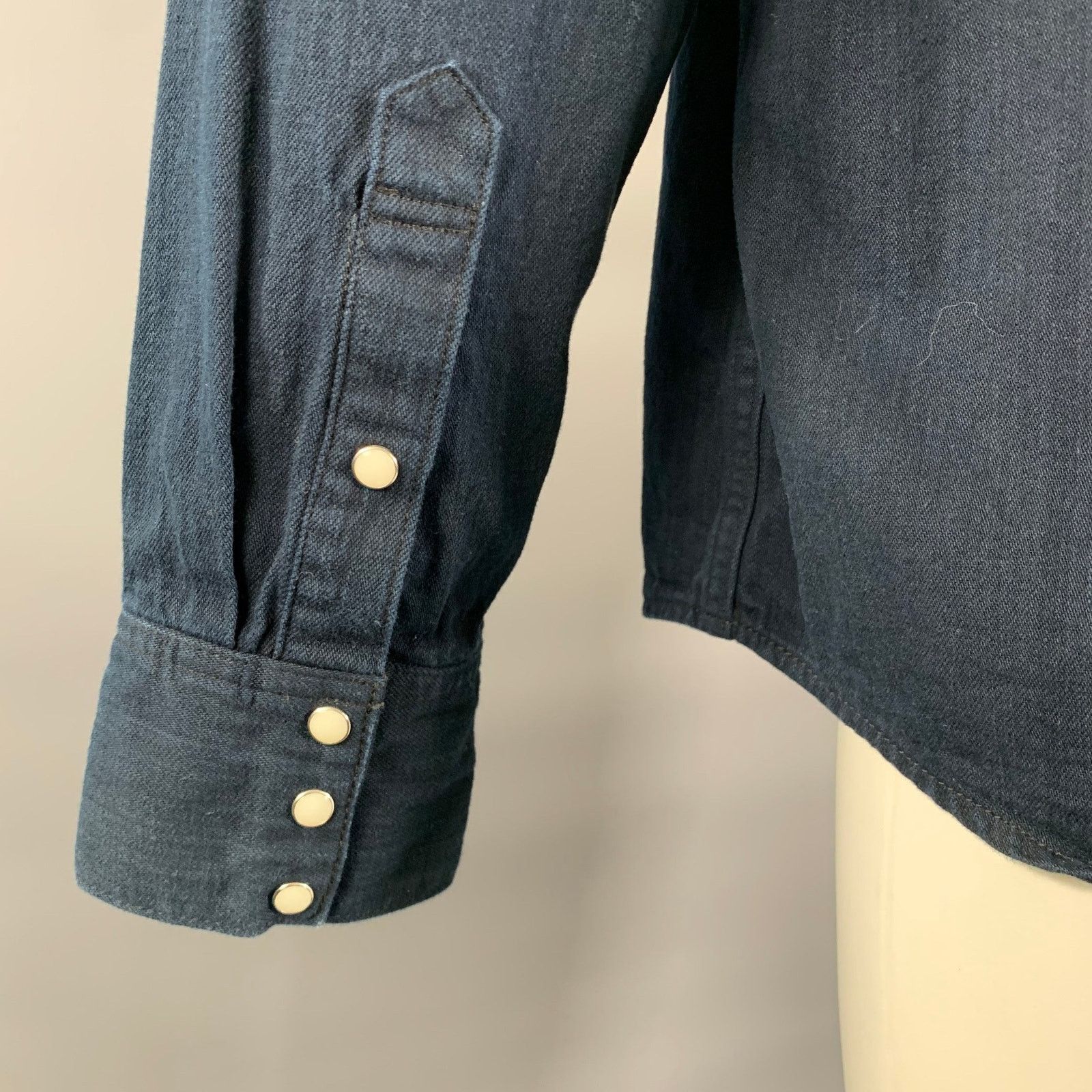 Visvim VISVIM Size M Indigo Cotton Snaps Long Sleeve Shirt Size US L / EU 52-54 / 3 - 5 Thumbnail