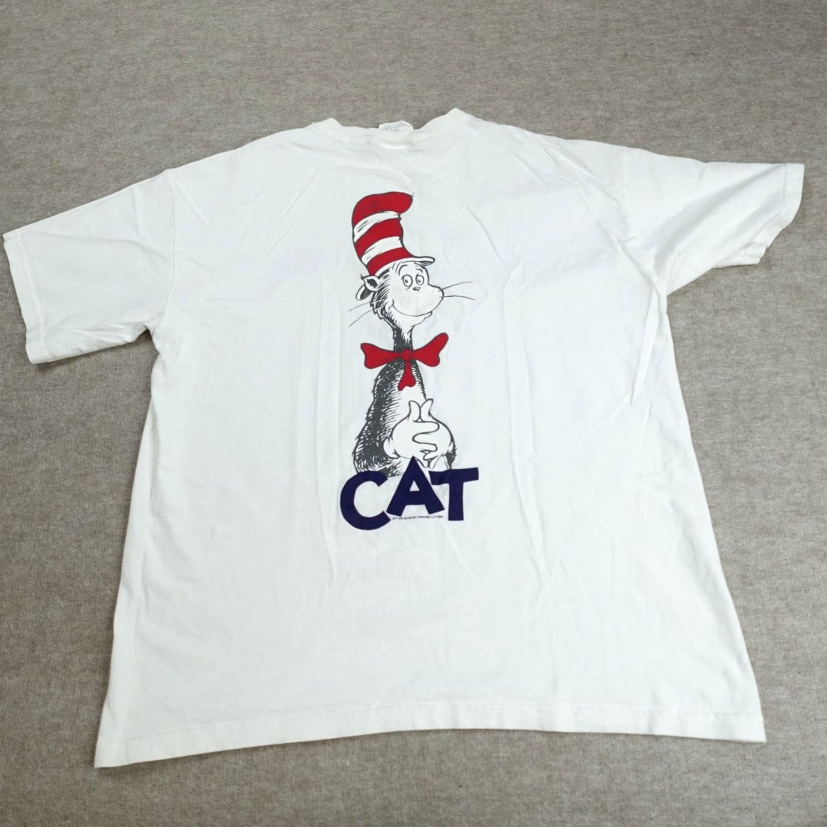 Vintage VINTAGE American Vintage Cat in the Hat Shirt Double-Sided 1995 White Medium Unisex Adults Mens Womens Boys Girls Size US M / EU 48-50 / 2 - 3 Thumbnail