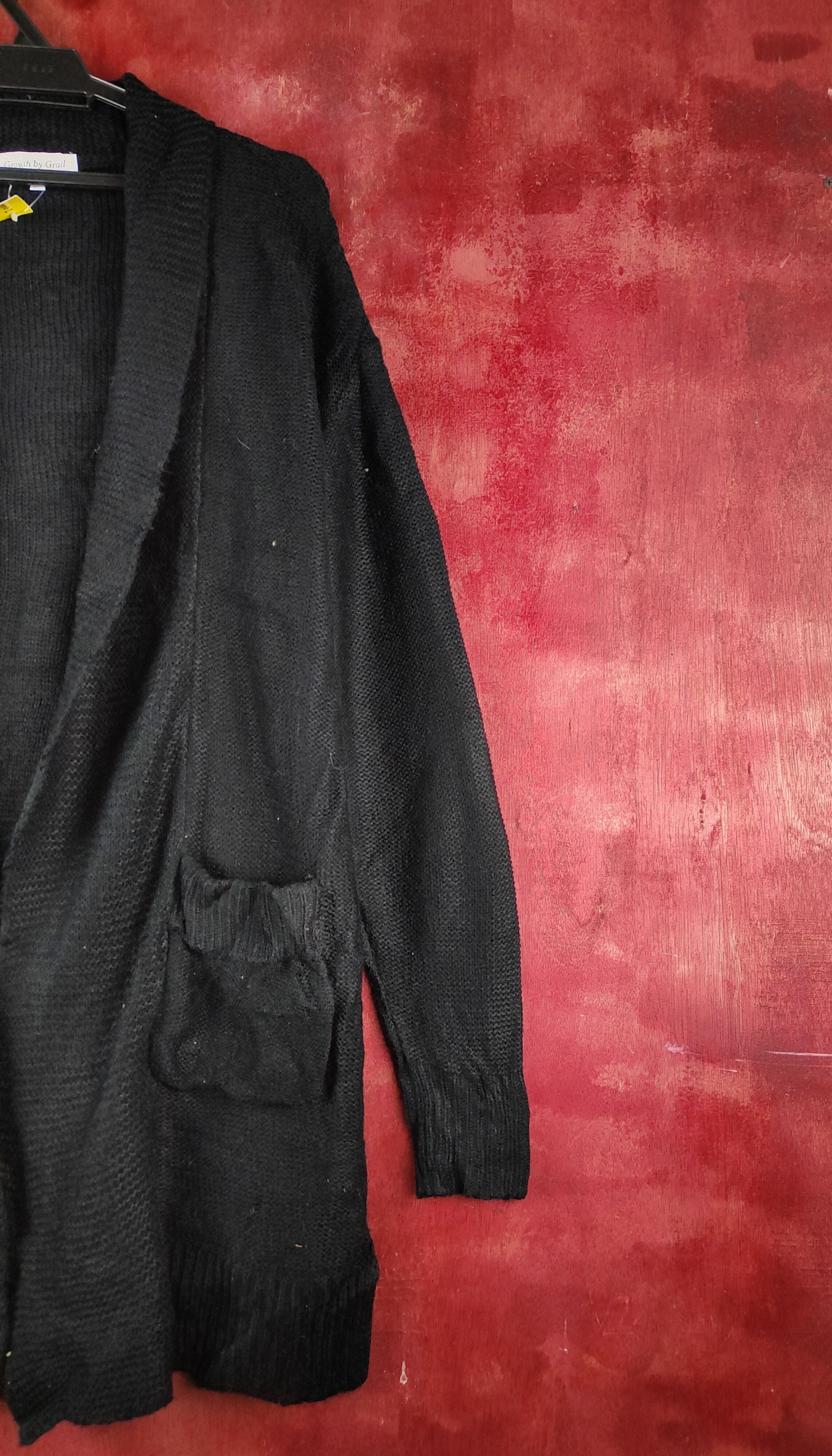 Japanese Brand Growth by Grail Black Knitwear Cardigan #S2349 Size US L / EU 52-54 / 3 - 5 Thumbnail