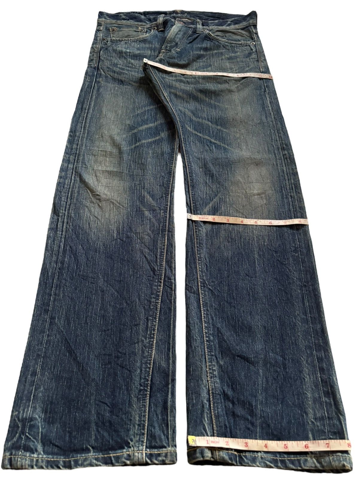 Edwin × Japanese Brand Vintage Japanese Edwin 503 Rusty Mud Wash Loose Jeans Size US 35 - 14 Thumbnail