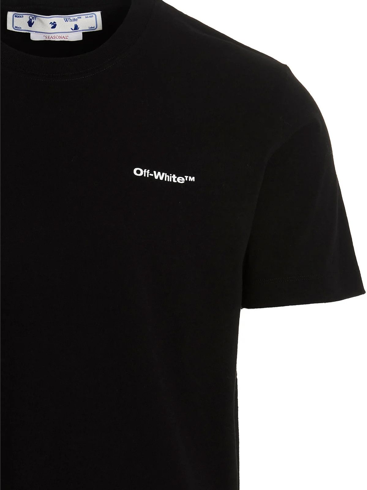 Off-White o1y0325 Logo Crewneck T-Shirt in Black Size US L / EU 52-54 / 3 - 2 Thumbnail