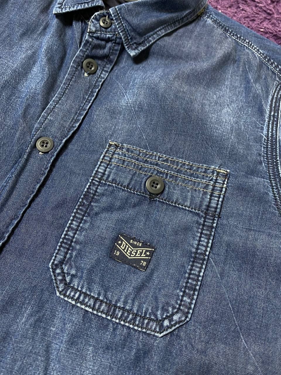 Diesel Vintage Diesel Y2K DENIM Streetwear Button Up Shirt Size L Size US L / EU 52-54 / 3 - 6 Thumbnail