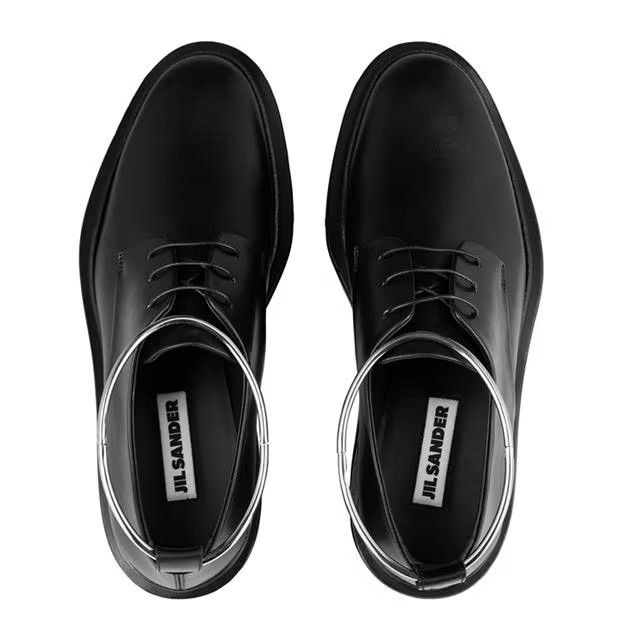Jil Sander o1g2r1mq1024 Lace Up Derby Shoes in Black Size US 8 / IT 38 - 5 Thumbnail