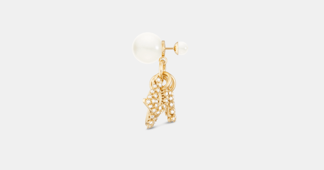 Dior o1w1db10424 Size: OS Dior Tribales Earrings in White/Gold Size ONE SIZE - 2 Thumbnail