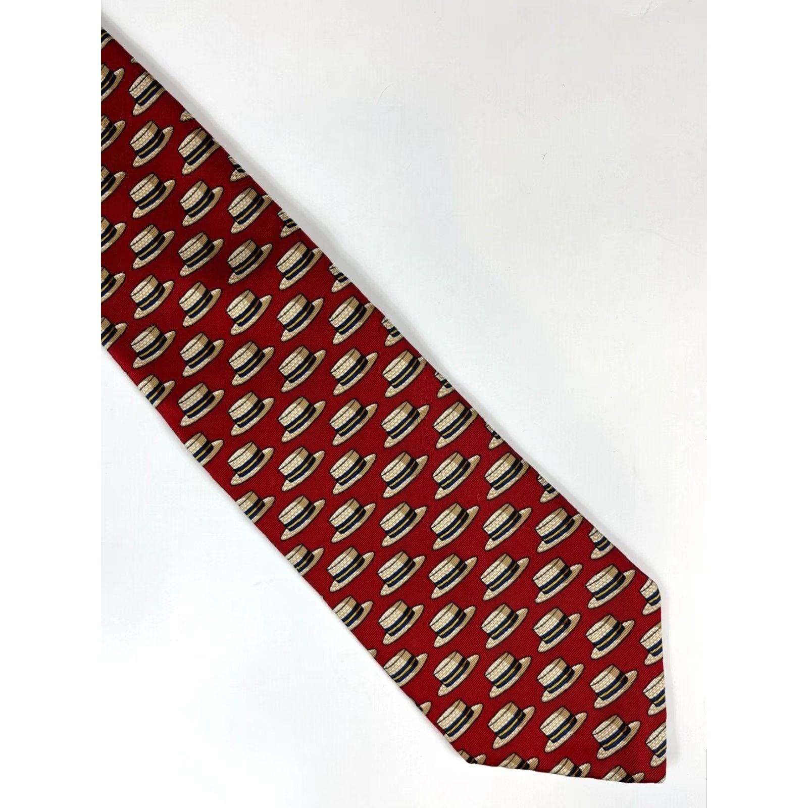 Brooks Brothers VINTAGE Brooks Brothers Makers Silk Tie Novelty 57-60" 3.75" Wide Red Men's Silk Tie Made in USA NWT Size ONE SIZE - 3 Thumbnail