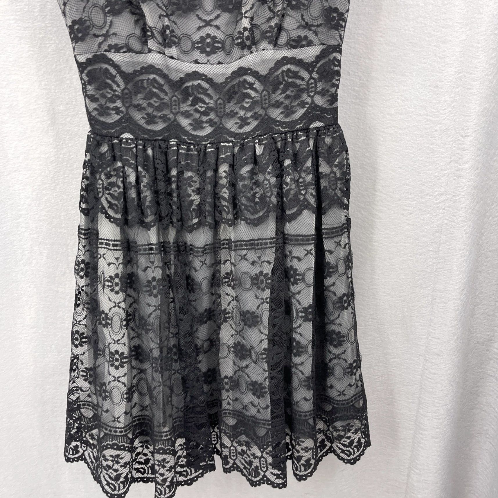 Anna Sui Anna Sui Dress Womens 4 Black Lace Flounce Audrey Hepburn Coquette Lolita Dress Shirt Womens 4 Black Lace Flounce Audrey Hepburn Coquette Lolita Size S / US 4 / IT 40 - 5 Thumbnail