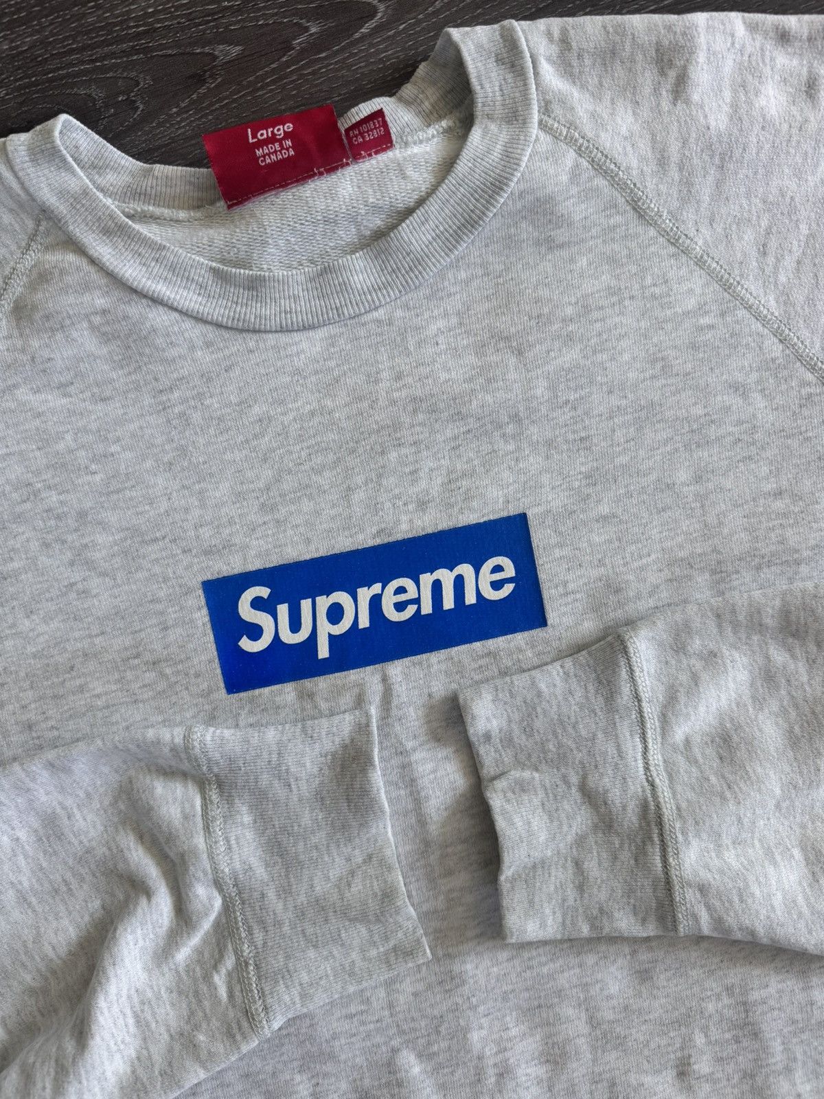 Supreme Supreme Gray Screenprint Box Logo Crewneck 2007 Size US L / EU 52-54 / 3 - 3 Thumbnail