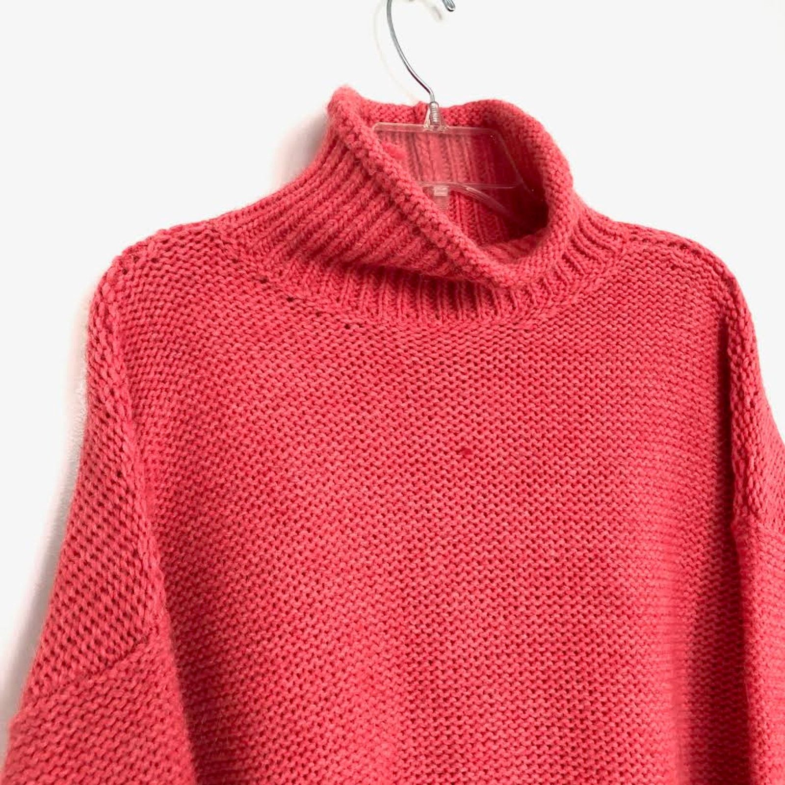 Anthropologie Anthropologie Lottie Sweater Coral Turtleneck Chunky Knit Size US XL / EU 56 / 4 - 12 Thumbnail