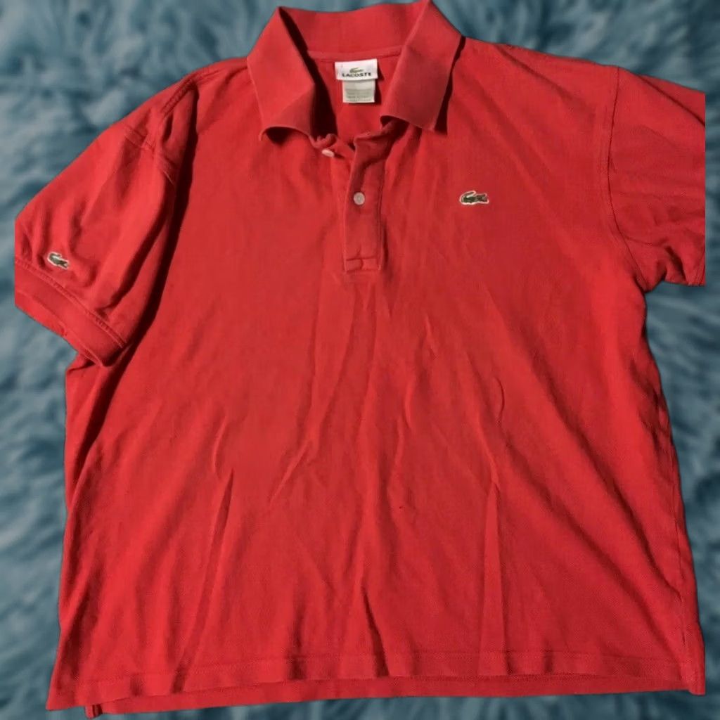 Lacoste VINTAGE Lacoste Polo Shirt Womens Polo Shirt Red 7 XL Nautical 80s 90s USA Alligator Logo Sailing Beach Classic Sports USA Ladies Polo Shirt Red Size M / US 6-8 / IT 42-44 - 1 Thumbnail