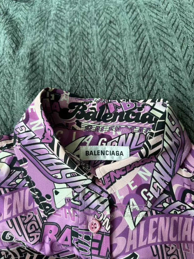 Balenciaga Balenciaga Fully Printed Graffiti Short Sleeve Shirt Size XXS / US 00 / IT 34 - 3 Thumbnail