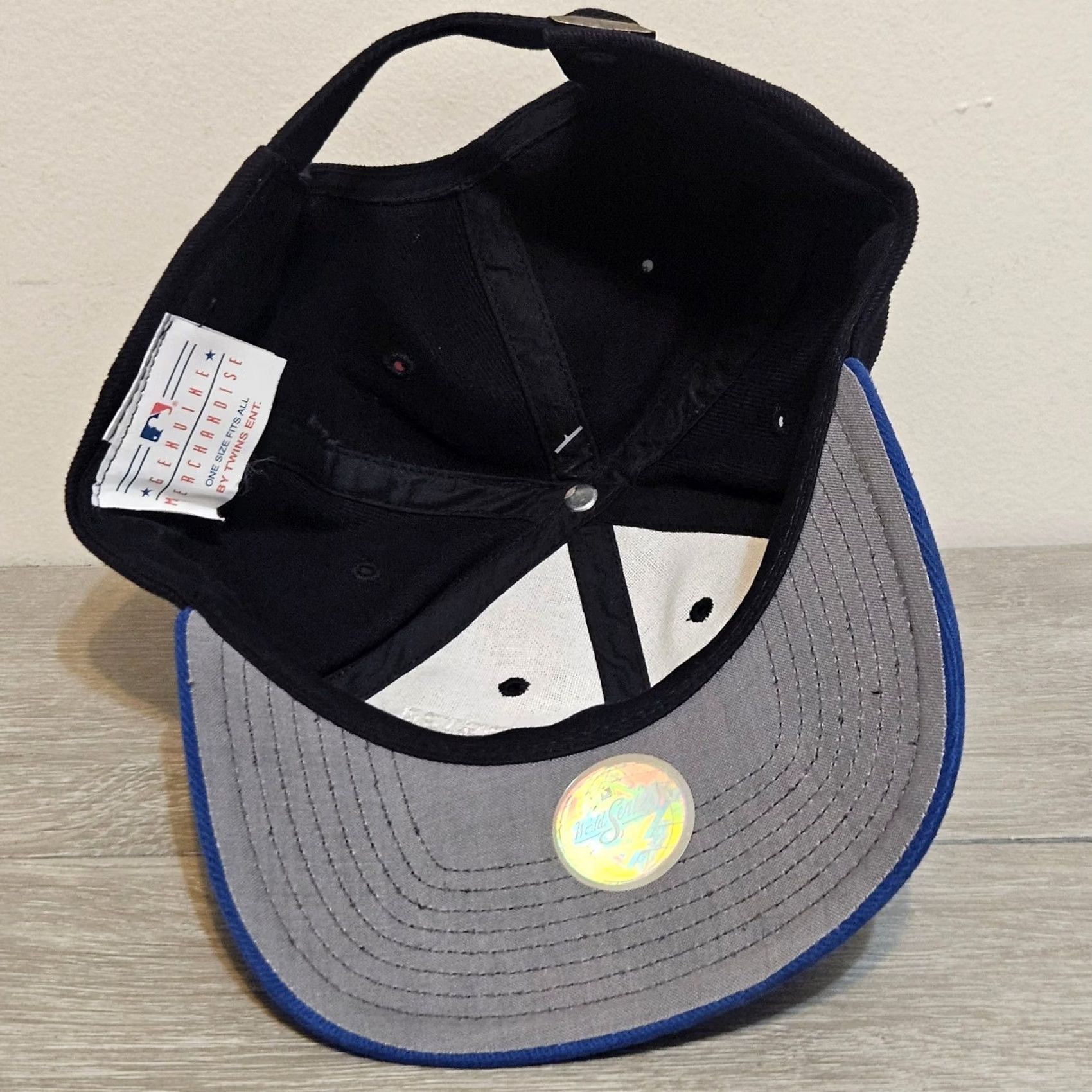 MLB VINTAGE 90s 1999 Hat Atlanta Braves NY Mets Championship Series New York MLB Twins Black Mens One Size Baseball Cap Hats Size ONE SIZE - 5 Thumbnail