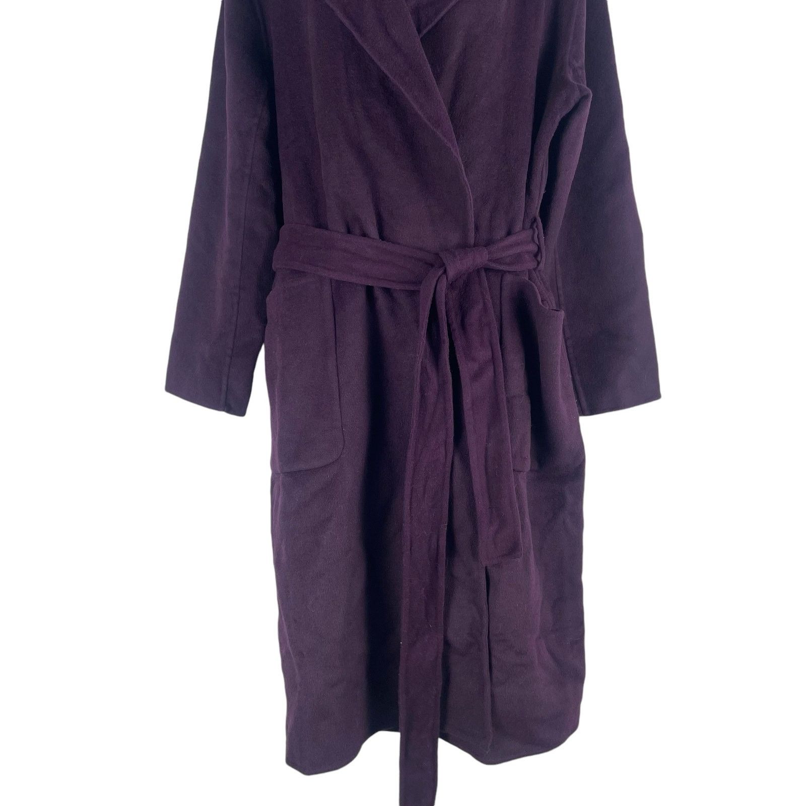 Ann Taylor Doubleface Belted Blanket Coat Waist Tie Size LP