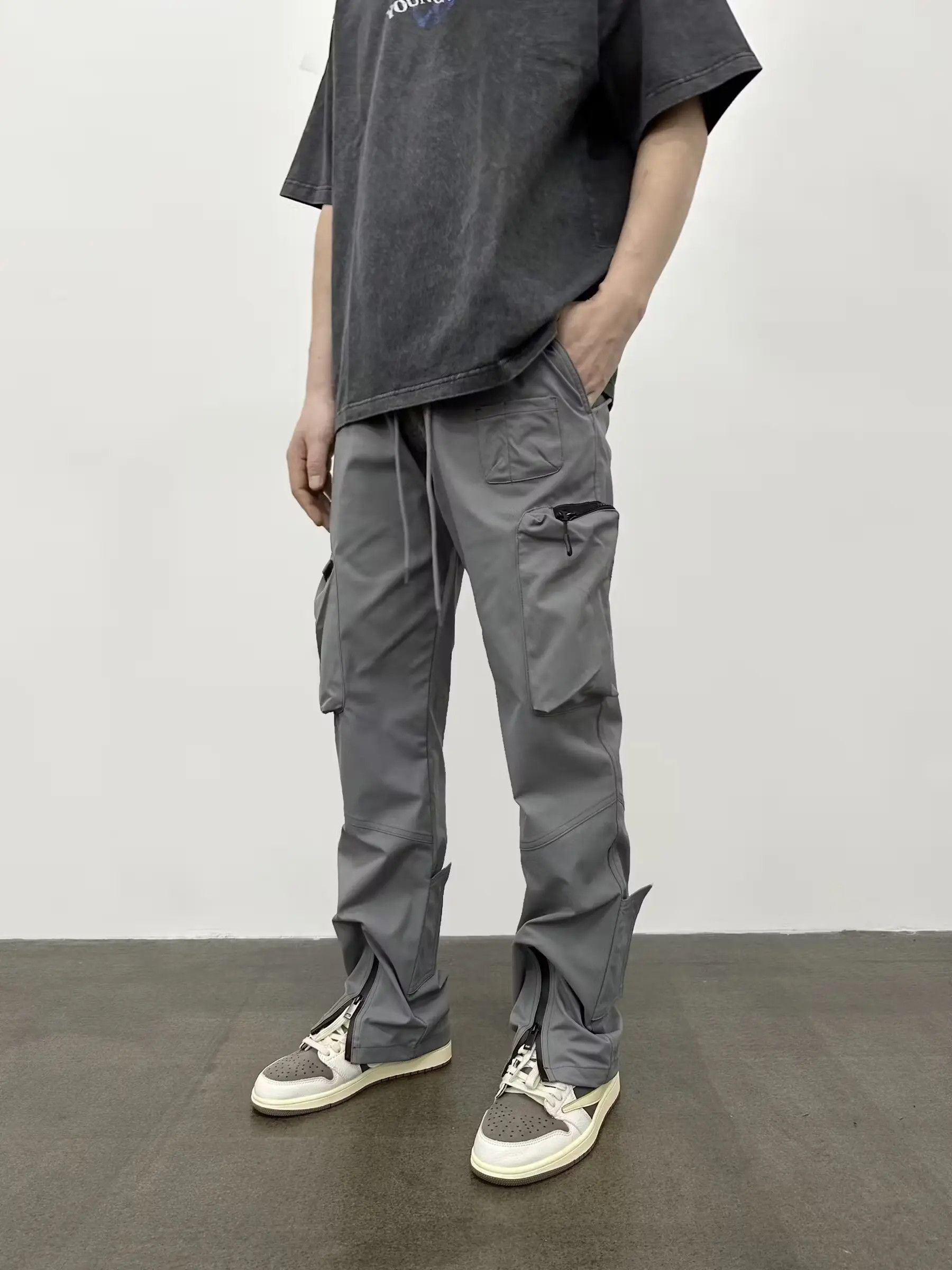 image of Vintage Military Tactical Cargo Pants in Grey, Men's (Size 32)