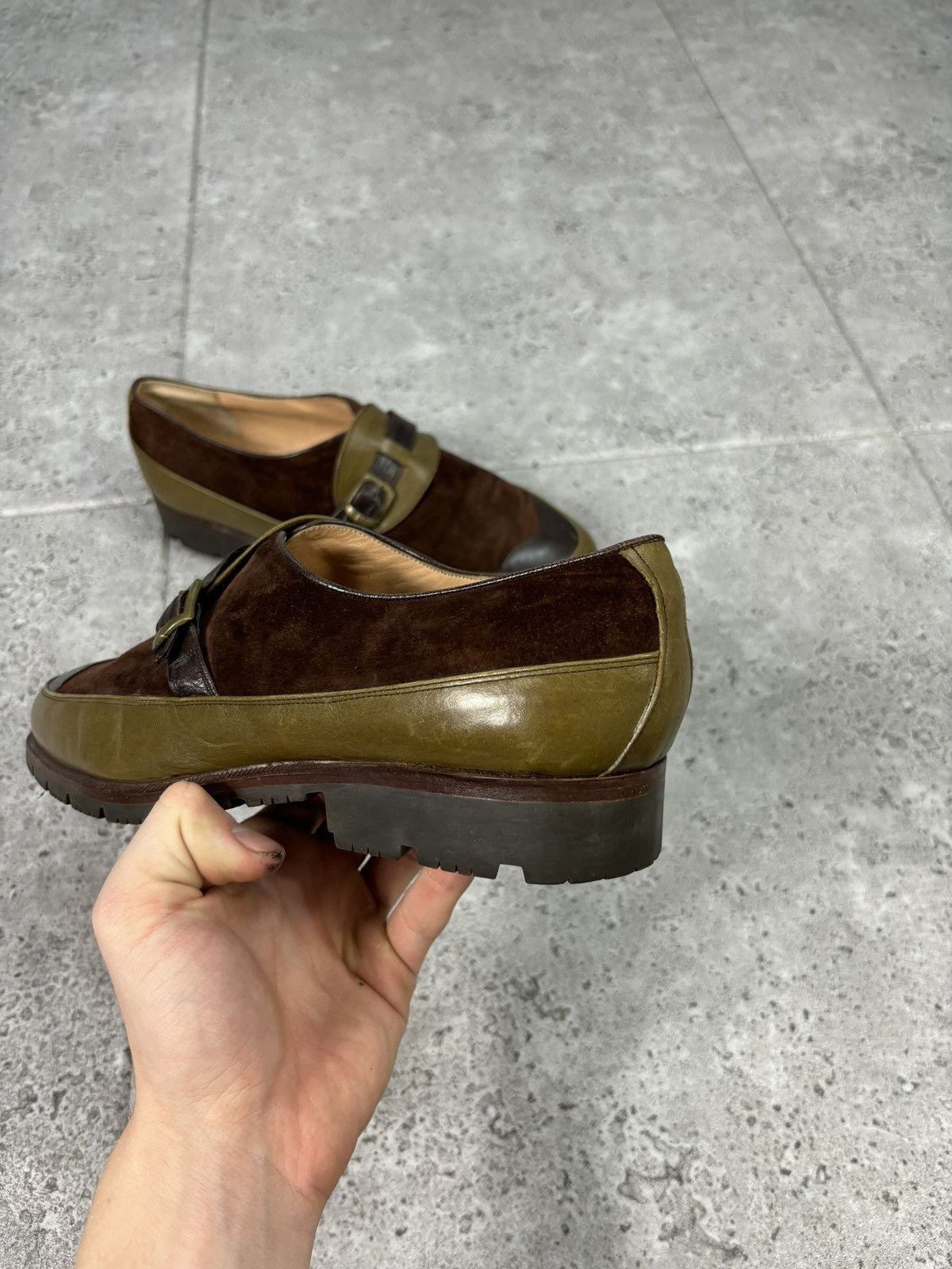Gucci × Japanese Brand Old Money Leather Suede Hype Loafers Luxury 2000s Size US 10 / EU 43 - 3 Thumbnail