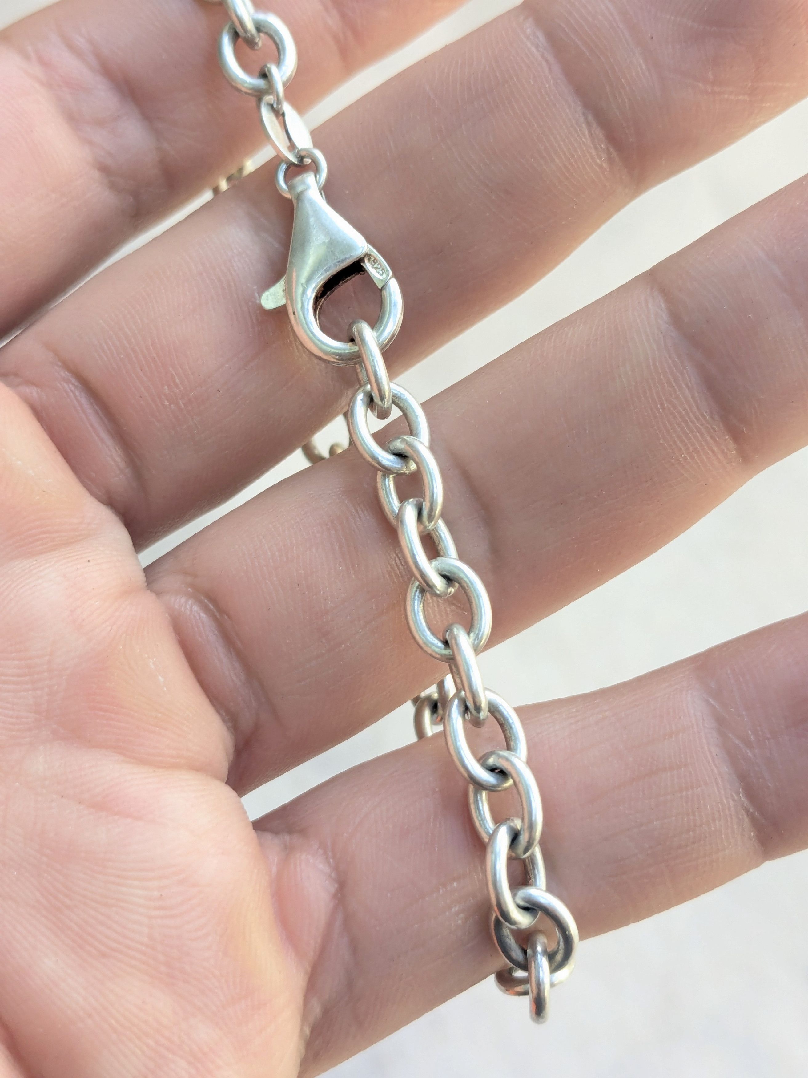 Jewelry Vintage Sterling Silver Bracelet Milor Oval Chain Link 8 Y2K Size ONE SIZE - 11 Thumbnail
