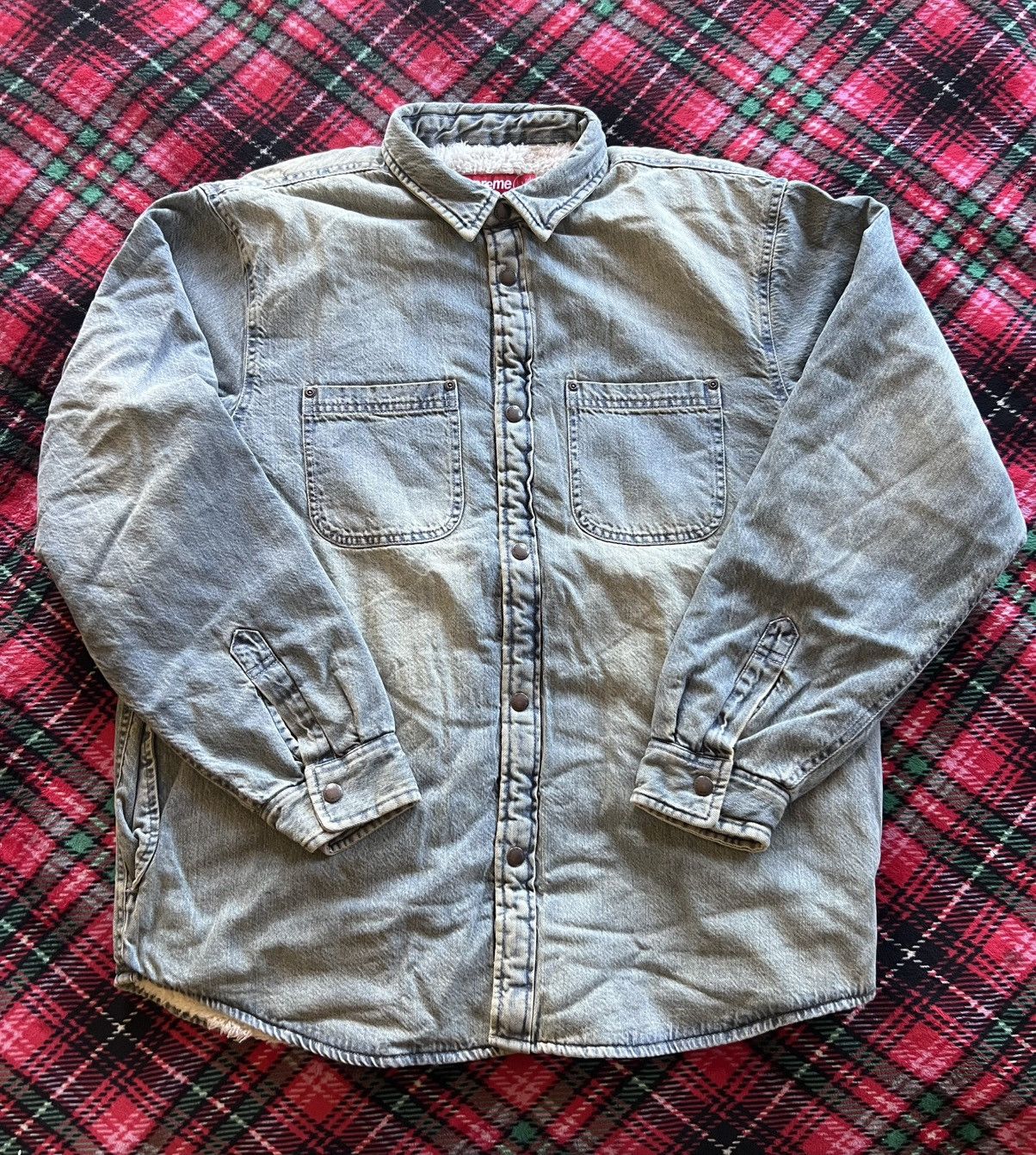 Supreme Faux Shearling Lined Work Shirt Supreme Faux Shearling