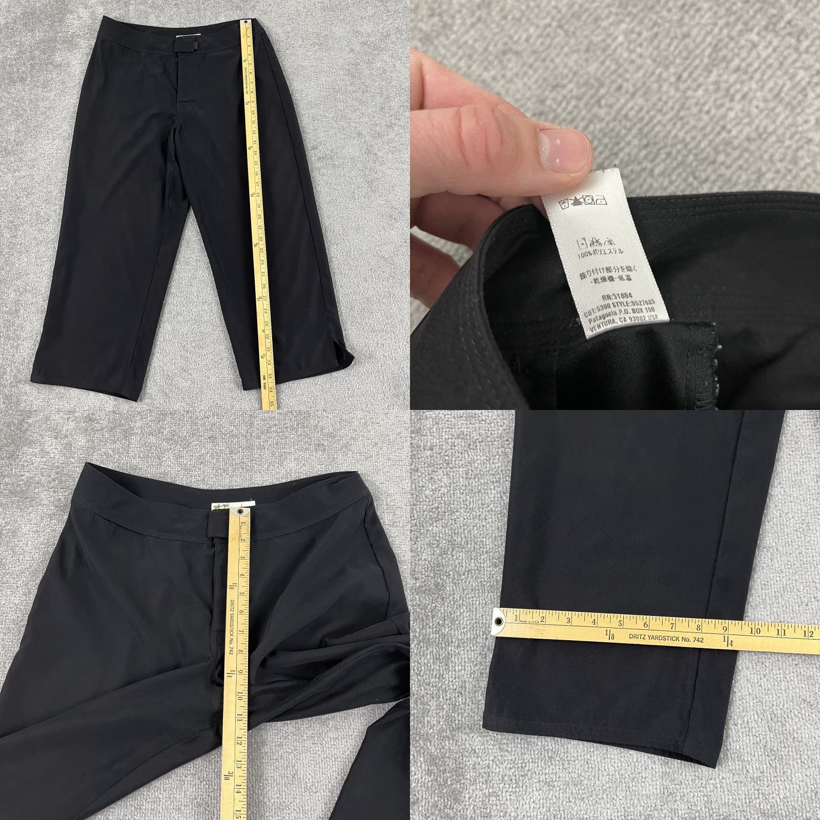 Patagonia Patagonia Pataloha Pants Women Sz 10 W30 L23 Black Hiking Capri Casual Outdoors Size 32" / US 10 / IT 46 - 8 Thumbnail