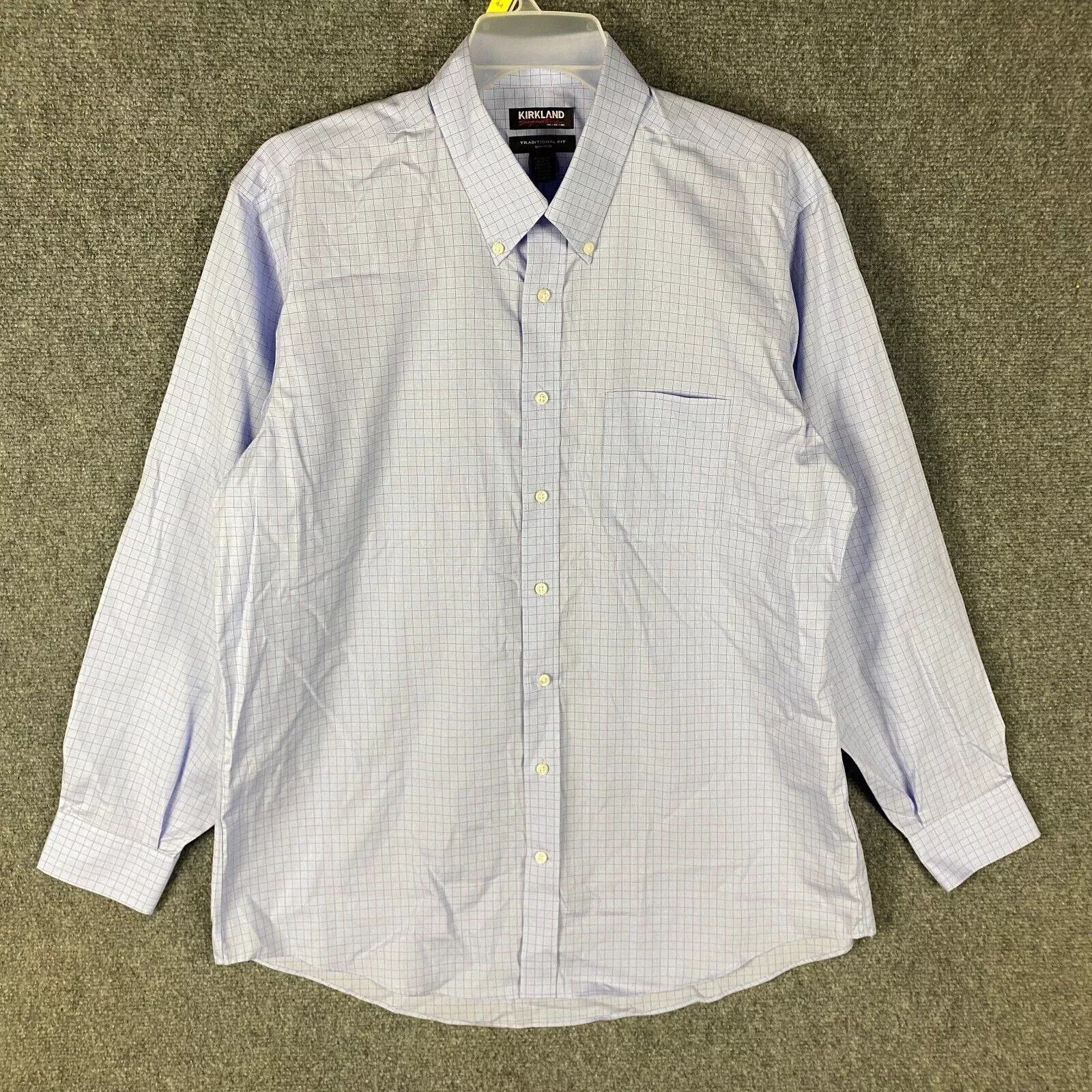 Kirkland Signature Kirkland Button Down Shirt Men's 17 Traditional Fit  34/35 | Grailed