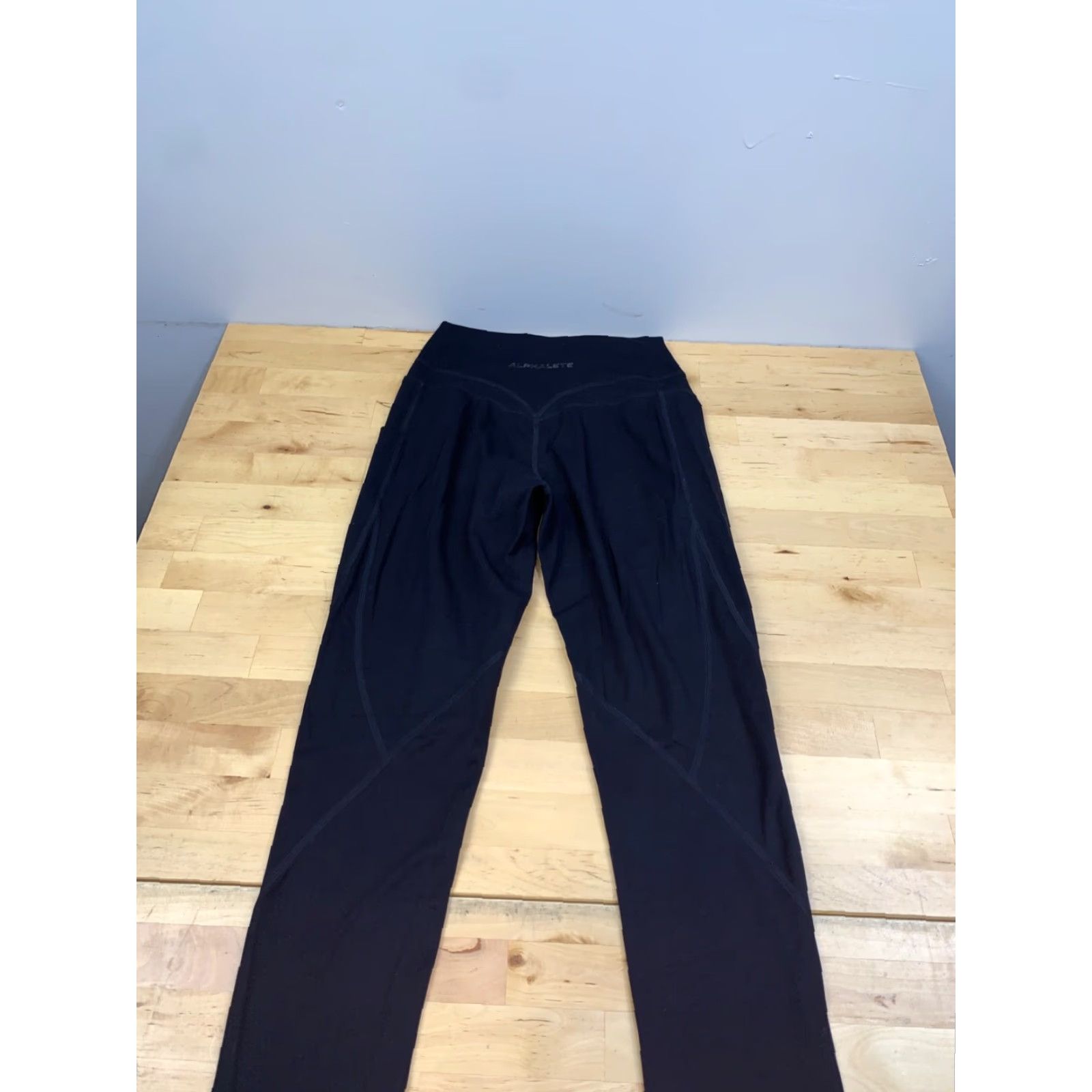 Vintage VINTAGE Alphalite Alphalux Leggings Womens XS Black Activewear Gym Training Size 26" / US 2 / IT 38 - 4 Thumbnail